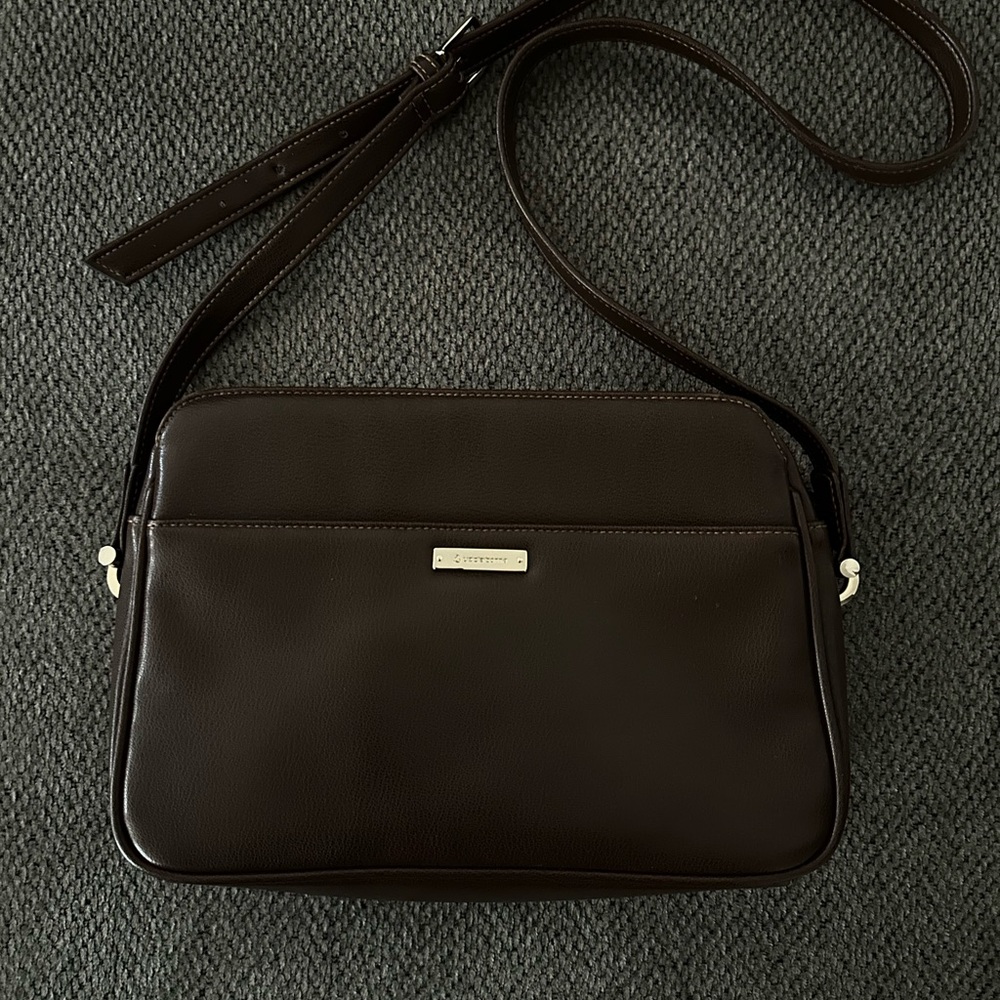 Liz Claiborne Brown Messenger Bag with Adjustable Strap